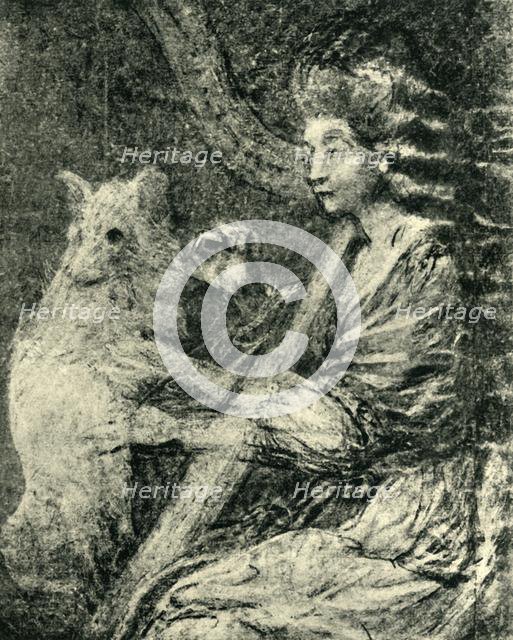 Harpist and dog, c1778, (1943).  Creator: Thomas Gainsborough.