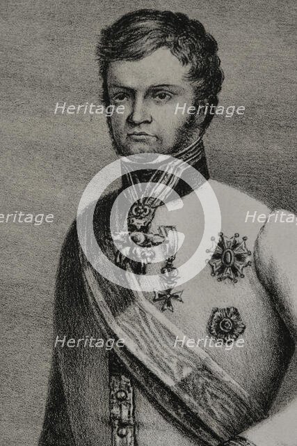 Leopold II, (1797-1870), Grand Duke of Tuscany (1824-1859), 1852. Detail. Creator: Julio Donón.