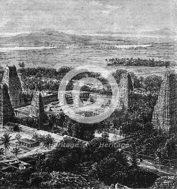 'Bird's-Eye View of the Pagoda of the Eagle's Nest, near Chingleput (Madras Presidency)', c1891. Creator: James Grant.