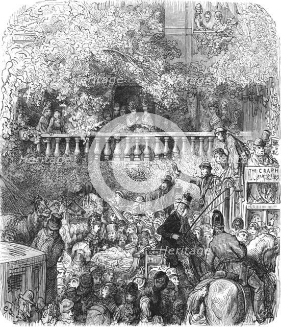 'A Block on the Road', 1872.  Creator: Gustave Doré.