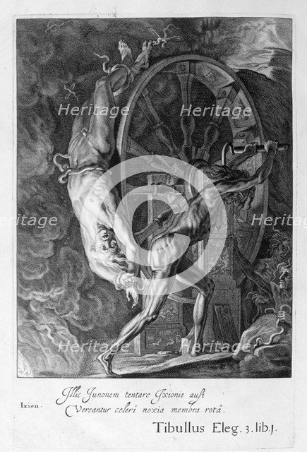Ixion in Tartarus on the wheel, 1655. Creator: Unknown.