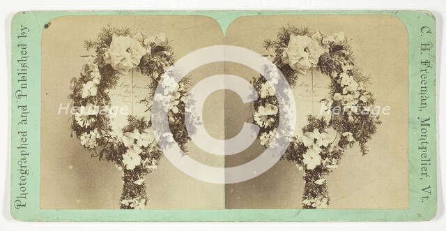 Untitled [wreath for a child], 1874.  Creator: C. H. Freeman.