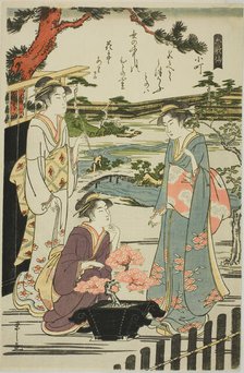 Komachi, from the series "Six Immortal Poets (Rokkasen)", c. 1789/90. Creator: Hosoda Eishi.