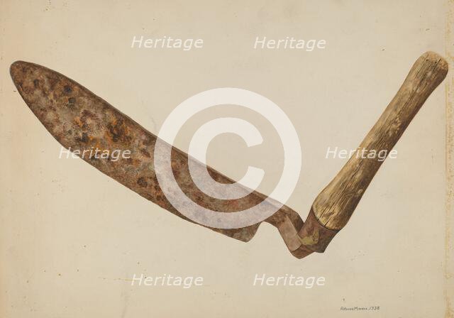 Hay Knife, c. 1938. Creator: Alfonso Moreno.