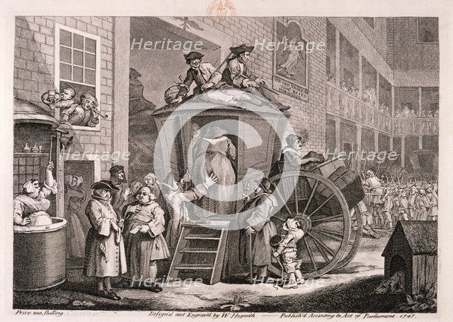 'The stage-coach or the country inn yard', 1747. Artist: William Hogarth