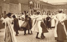 Dancing celebrates the end of war, 1918 (1935). Artist: Unknown.