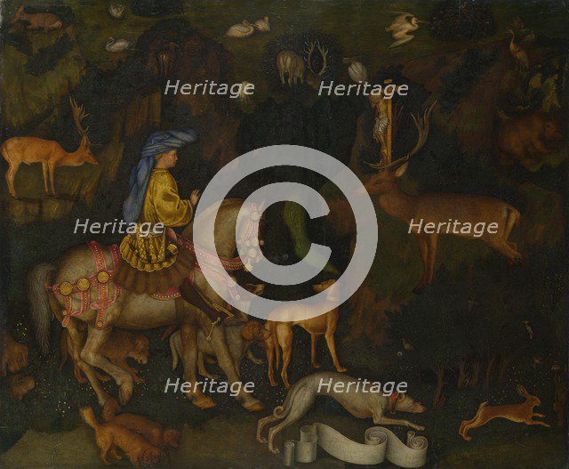 The Vision of Saint Eustace, c. 1440. Artist: Pisanello, Antonio (1395-1455)