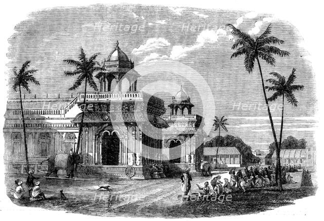 Palace of Tanjore - from a drawing by T.J. Rawlins, 1858. Creator: Unknown.