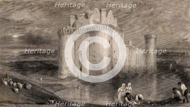 Caerlaverock Castle, 1833. Creator: Edward Goodall.