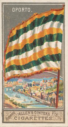 Oporto, from the City Flags series (N6) for Allen & Ginter Cigarettes Brands, 1887. Creator: Allen & Ginter.
