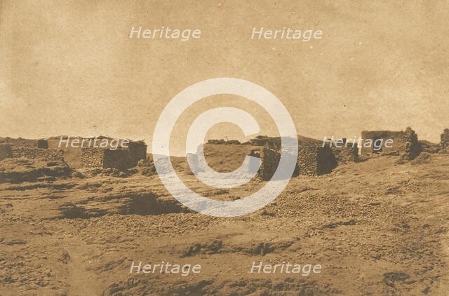 Vue du Village d'Abou-hor (Tropique du Cancer), April 1850. Creator: Maxime du Camp.