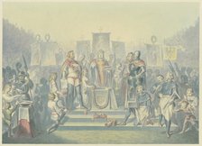 Laying of the foundation stone of a church. Creator: Ferdinand Fellner.