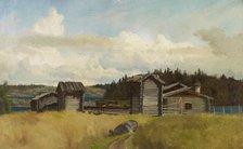 Farm with outbuildings, exercise. Creator: Hjalmar Munsterhjelm.