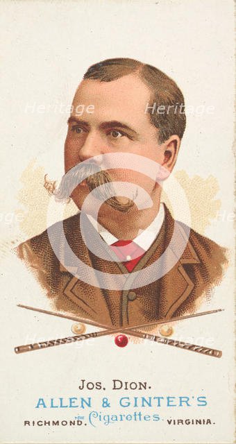 Joseph Dion, Billiard Player, from World's Champions, Series 1 (N28) for Allen & Ginter Ci..., 1887. Creator: Allen & Ginter.