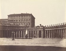 Piazza S. Pietro, Rome, 1850s. Creator: Unknown.