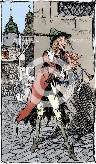 'The Pied Piper of Hamelin', (1934). Artist: Arthur Rackham.
