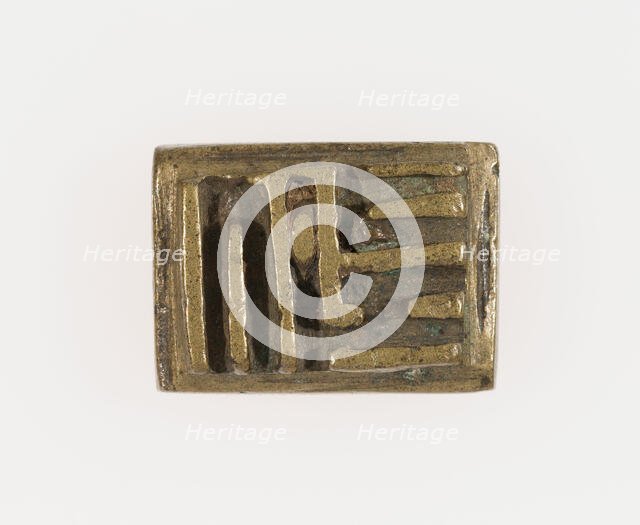 Goldweight with a Geometric Design, Ghana, 18th/19th century. Creator: Unknown.