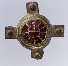 Cloisonné Strap Mount, Frankish, first half 6th century. Creator: Unknown.