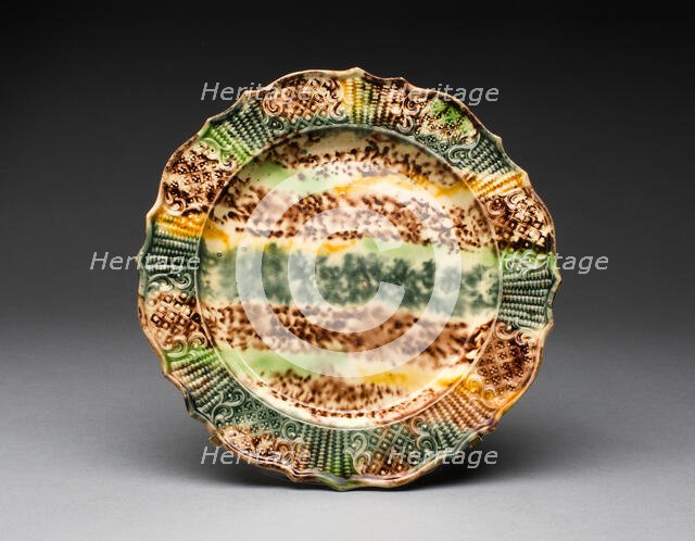 Plate, Staffordshire, 1760/70. Creator: Staffordshire Potteries.