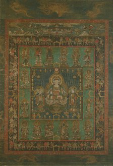 Mandala of Hannya Bosatsu, 14th century. Creator: Unknown.