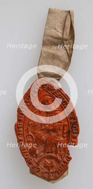 Seal Impression, Saint Giles, British, late 13th century. Creator: Unknown.