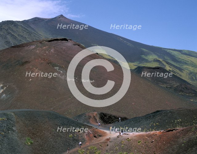 Volcanic cones, Mount Etna, Sicily, Italy.