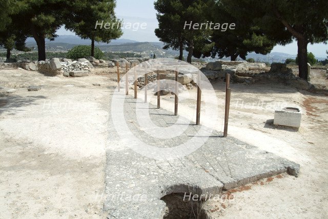 The stadium at Isthmia, Greece. Artist: Samuel Magal