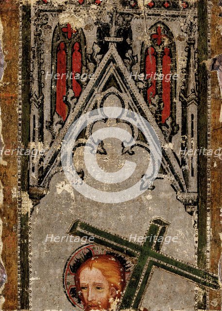 Christ Carrying the Cross (fragment, upper half), c1350-1360. Creator: Nuremberg Master.