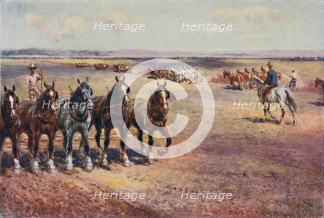 'Ploughing on a Large Scale', 1923. Creator: Unknown.