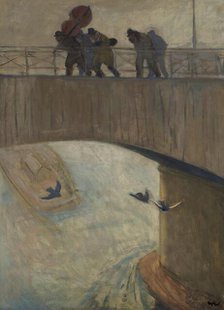Musicians on the bridge, 1904. Creator: Wojciech Weiss.
