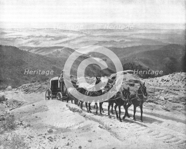 Crossing San Marcos Pass, California, USA, c1900.  Creator: Unknown.