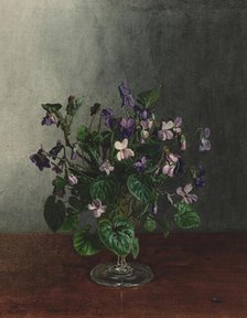 Bouquet of Violets, 1863. Creator: Leon Bonvin.