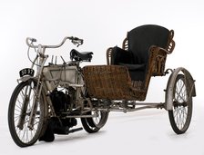 1906 Rex Motorcycle with Sidecar. Artist: Unknown.
