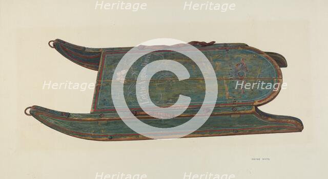 Sled, c. 1940. Creator: Wayne White.