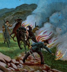'Boers Firing the Veldt', 1900. Artist: Unknown.