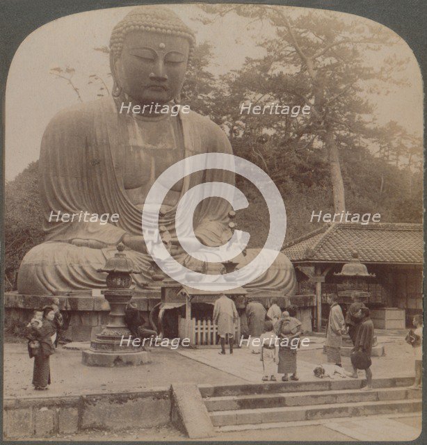 'Majestic calm of the great bronze Buddha, reverenced for six centuries, Kamakura, Japan, 1904. Artist: Unknown.