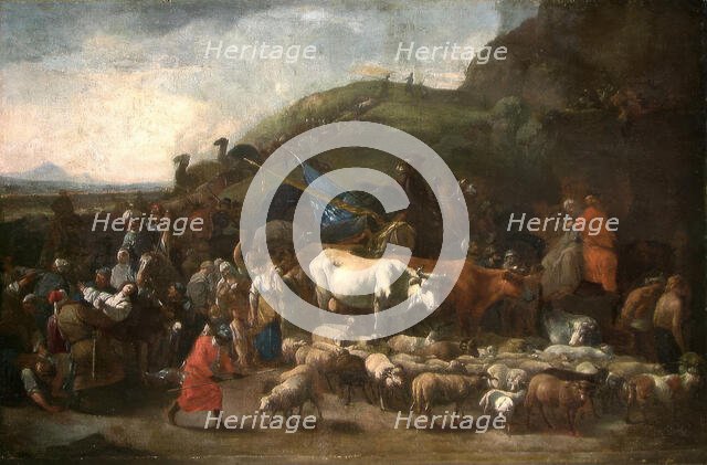 A Caravan robbed by Tartars, 17th century. Creator: Jan van Ossenbeck.