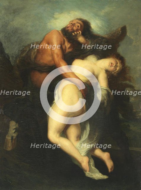 The Abduction of Deianeira by the Centaur Nessus. Creator: Decamps, Alexandre Gabriel (1803-1860).