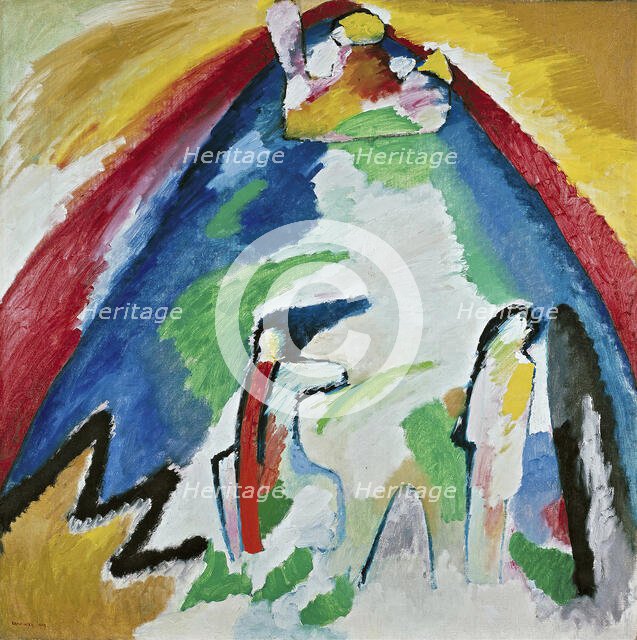 A Mountain, 1909. Creator: Kandinsky, Wassily Vasilyevich (1866-1944).