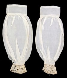 Undersleeves, American, ca. 1860. Creator: Unknown.