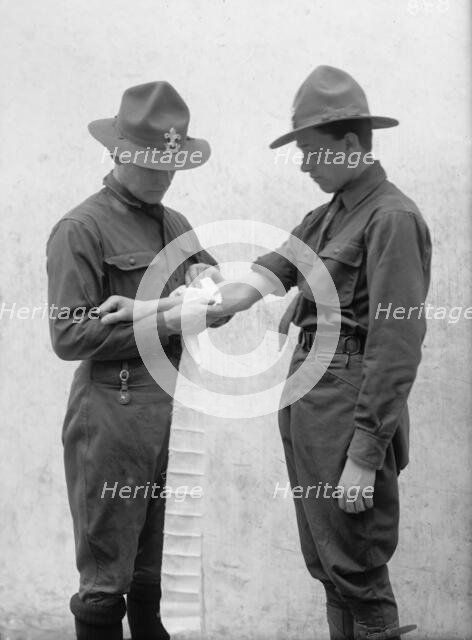 Boy Scouts Training Demonstration, 1912. Creator: Harris & Ewing.