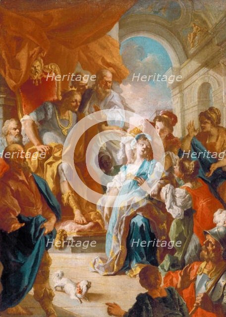 Esther Before Ahasuerus, c1758. Creator: Lorenzo de Caro.