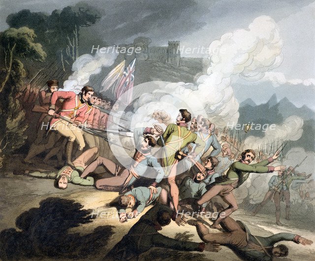 Battle of Busaco, Portugal, 27th September 1810 (1819). Artist: T Fielding