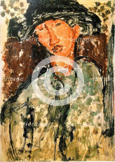 Portrait of Chaïm Soutine (1893-1943). Creator: Modigliani, Amedeo (1884-1920).