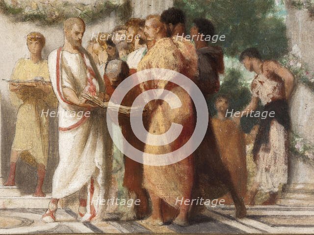 Esquisse pour la salle des mariages de la mairie du 13ème arrondissement : Vertus civiques., 1878. Creator: Gustave Boulanger.