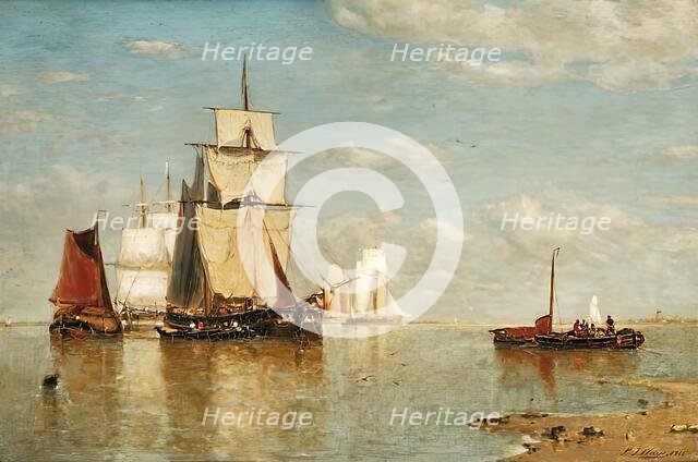 Calm at the Mouth of the Scheldt, 1868. Creator: Paul Jean Clays.