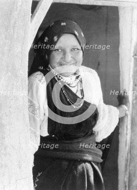 An Isleta woman, c1926. Creator: Edward Sheriff Curtis.