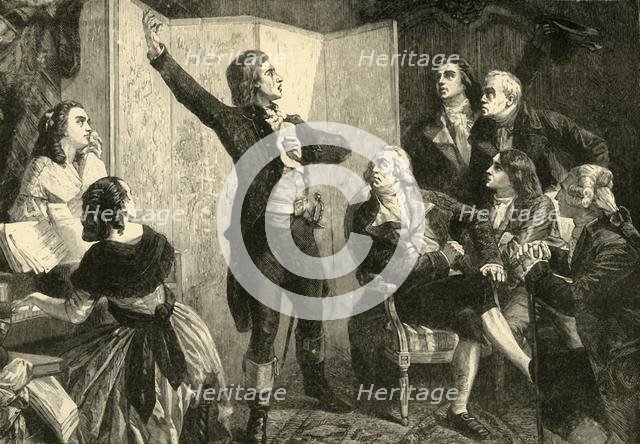 'First Singing of the "Marseillaise" by Rouget De Lisle', (1792), 1890. Creator: Unknown.