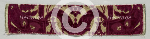Velvet Fragment, 1600s. Creator: Unknown.