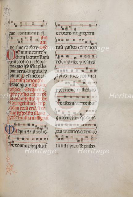Missale: Fol. 181: Music for various ordinary prayers, 1469. Creator: Bartolommeo Caporali (Italian, c. 1420-1503).